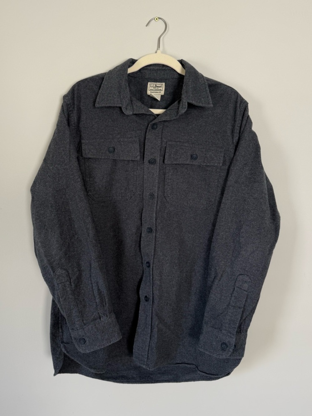 L.L. Bean Charcoal Shirt Jacket Traditional Fit Men’s Size Medium